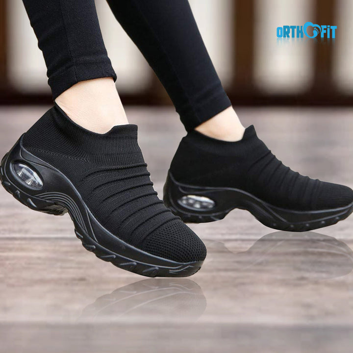 Women's cushioned orthopedic comfort shoes for daily wear & foot health, providing arch support.