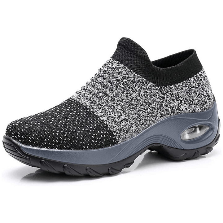 Lightweight women's walking shoes, orthopedic design, cushioned for activewear comfort & support.