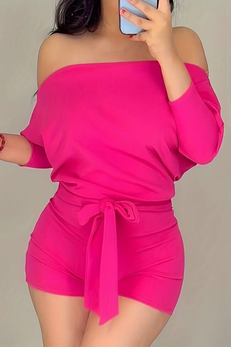 Women's effortless batwing sleeve jumpsuit, perfect for casual summer wear & comfortable daytime chic.