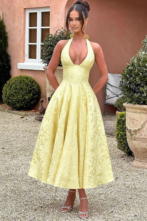 Intricate corset bodice of a women's A-line maxi dress, perfect for formal events & evening parties.
