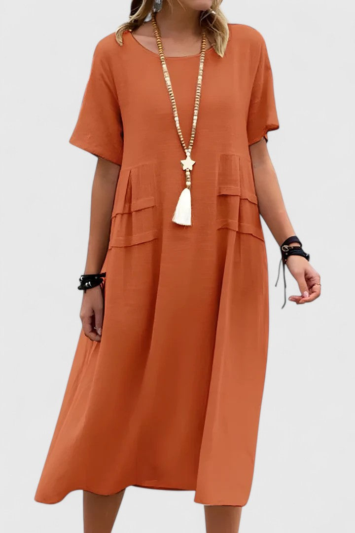 Versatile women's midi dress, ideal for formal events, parties, or stylish casual wear. Comfortable and flattering.