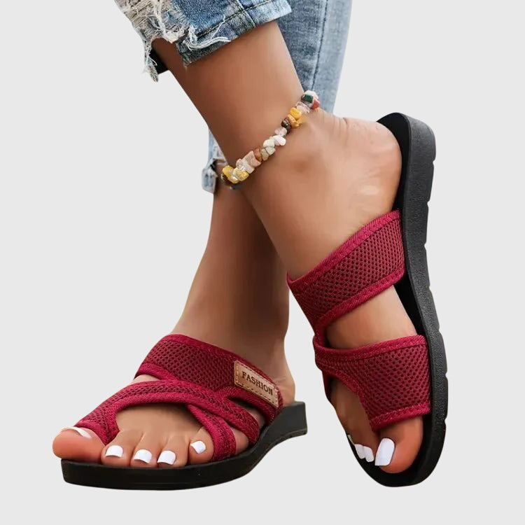 Everyday Elody women's slip-on platform sandals. Comfortable open-toe design, great for casual summer walking.