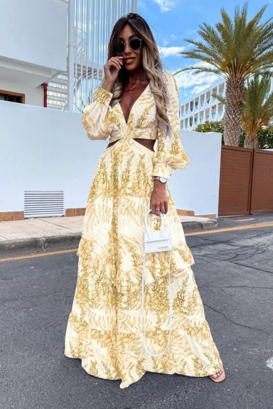Lightweight, flowy women's summer maxi dress. Ideal for resort wear, beach days, or an elegant evening out.