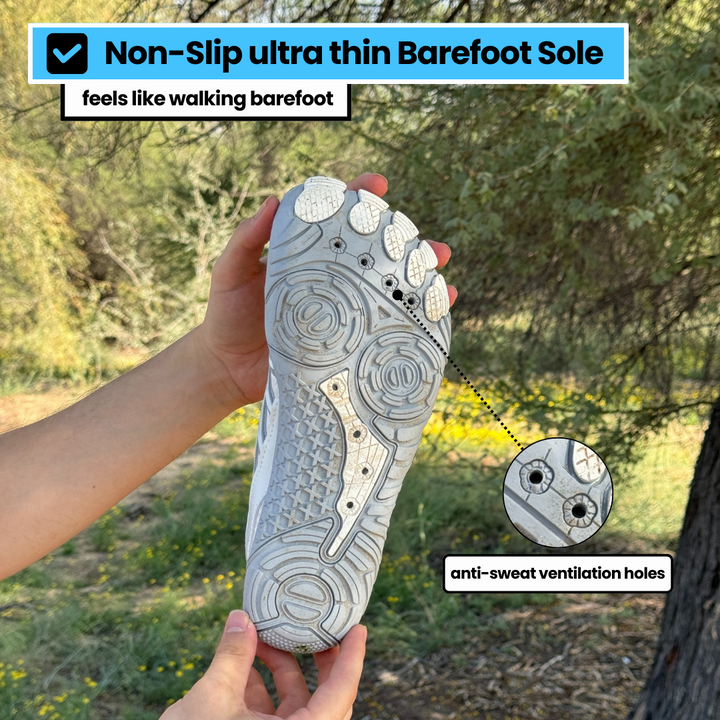 Women's barefoot walking shoes providing natural comfort and versatility for everyday wear.