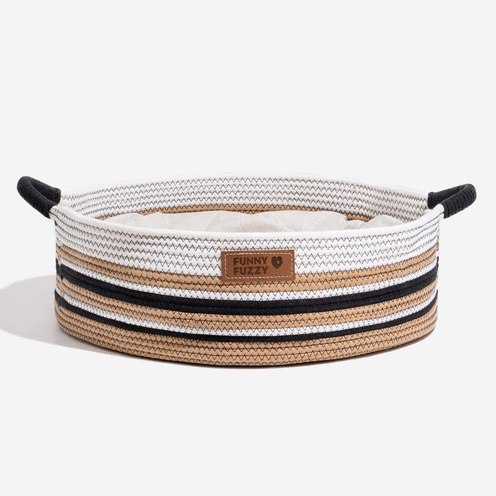 Lightweight cotton woven pet carrier beach bag, an attractive and functional eco-friendly option for summer.