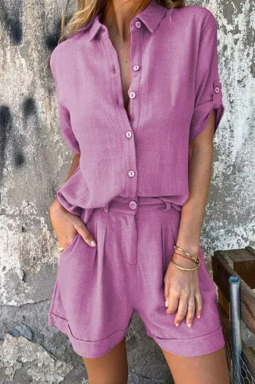 Women's Lightweight Shorts & Top Set, offering cool comfort for summer days and casual outings.