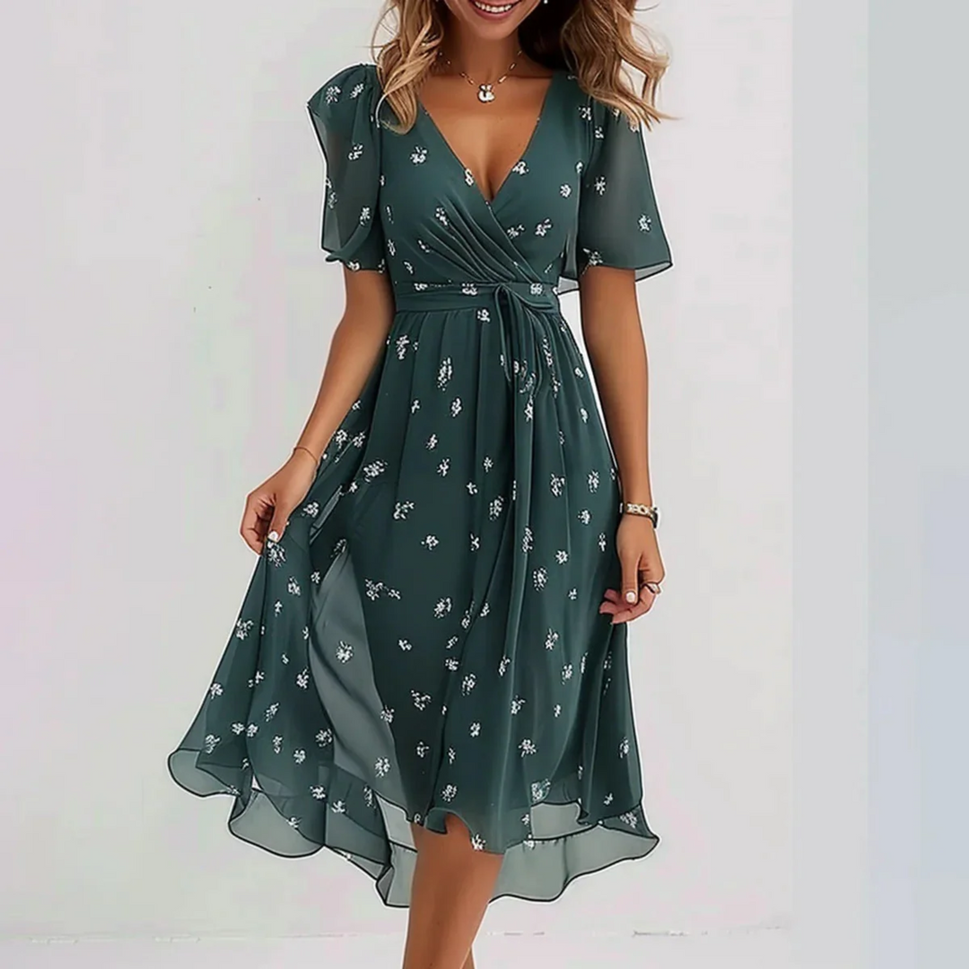 Women's lightweight summer sundress for casual sunny days. Comfortable, flowing warm weather dress.