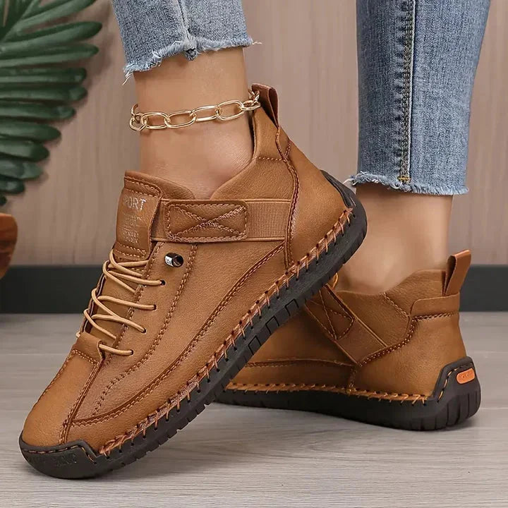 Stylish women's Orthoflex casual footwear, slip-on design with robust arch support for comfort walking.