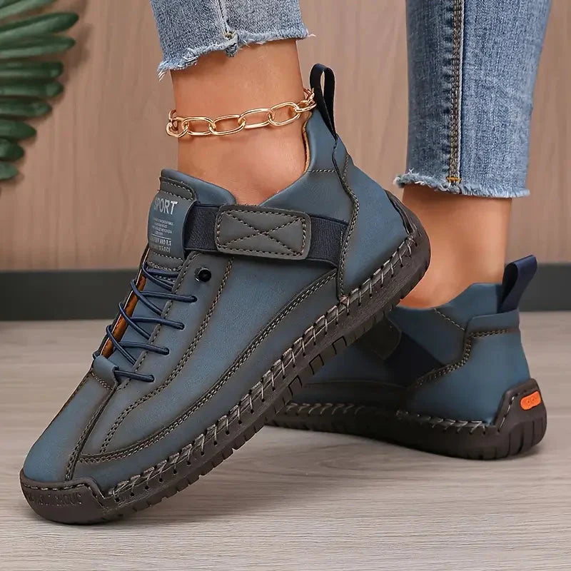 Easy slip-on women's comfort sneakers, great for walking, featuring Orthoflex arch support.