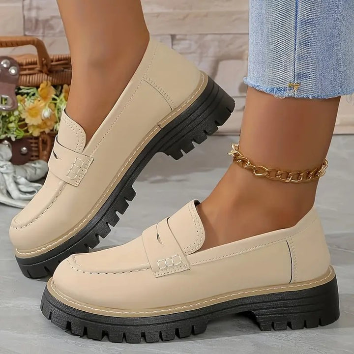 Back view of women's casual orthopaedic loafers, wide toe box for all-day comfort & support.