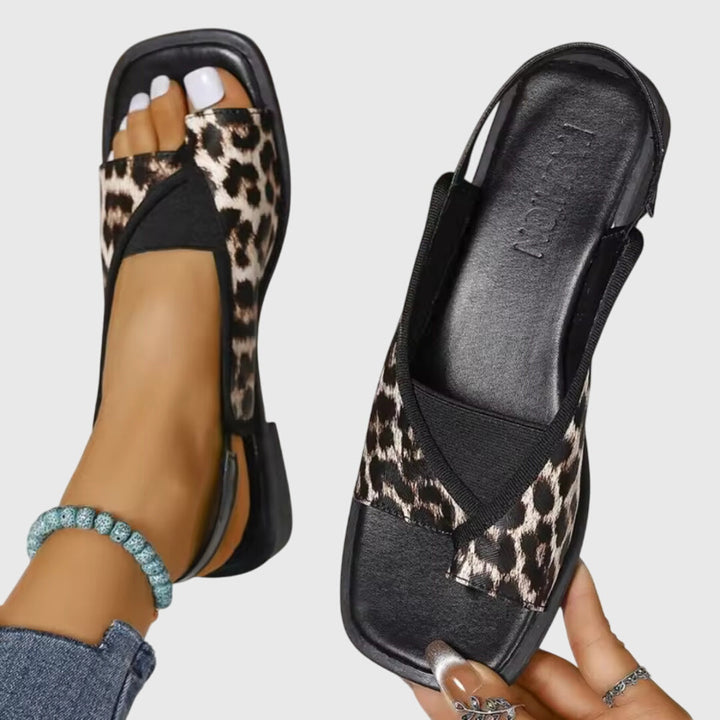 Elegant women's comfort sandals, open-toe design with therapeutic arch support for stylish summer walks.