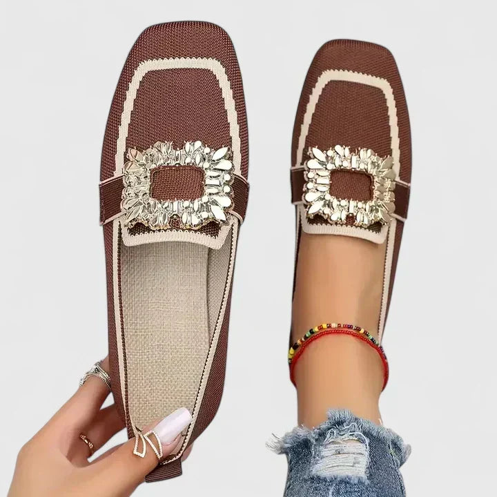 Stylish women's orthopedic loafers, combining casual elegance with cushioned comfort & foot support.
