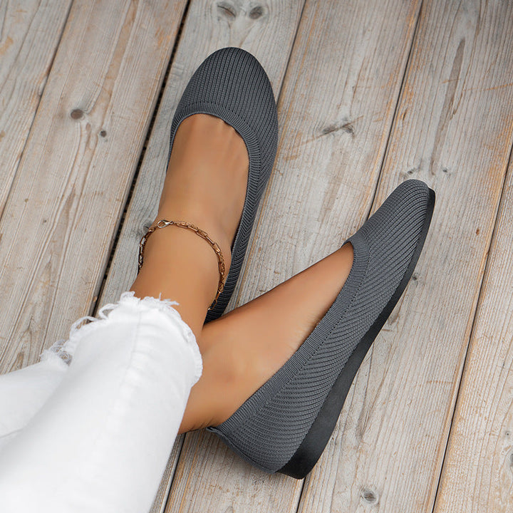 Women's orthopedic slip-on flats for all-day comfort & foot support.