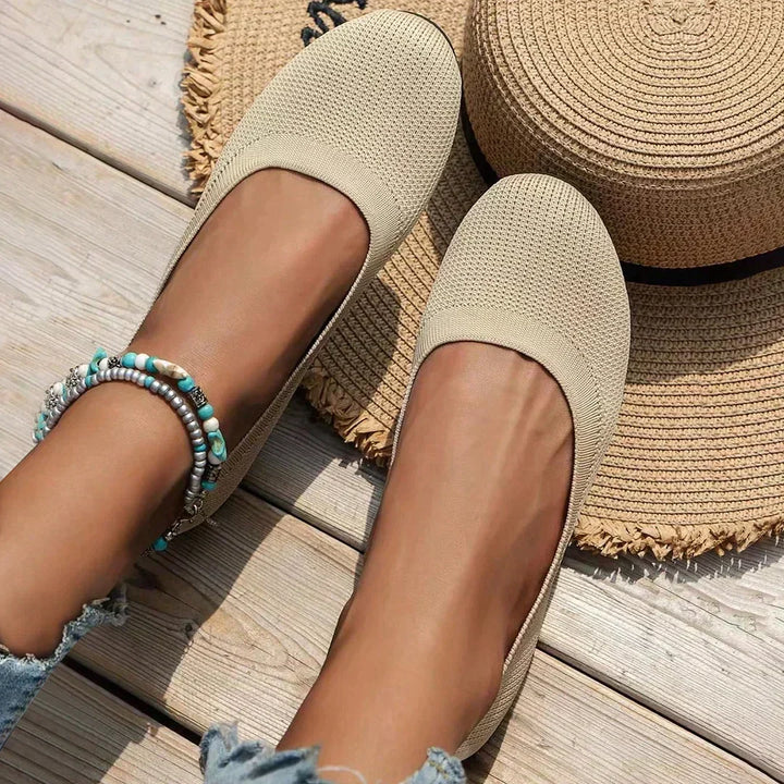 Women's comfortable orthopedic flats, providing excellent foot support for daily activities.