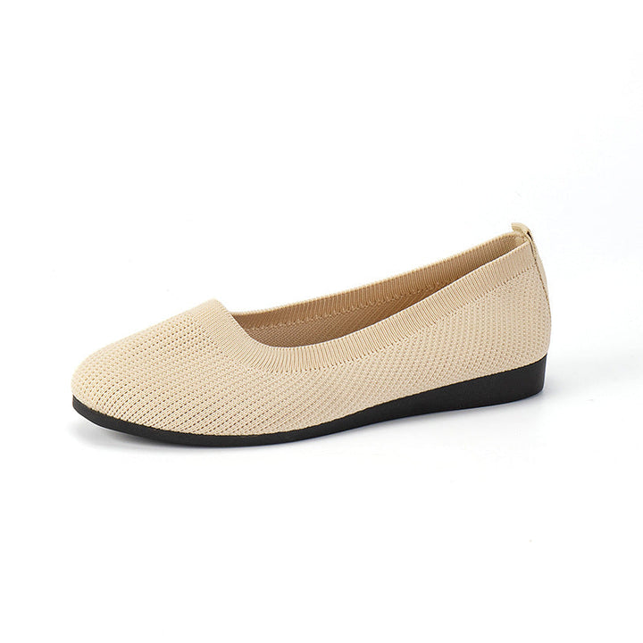 Easy-on women's orthopedic slip-on flats, designed for comfort and all-day foot support.