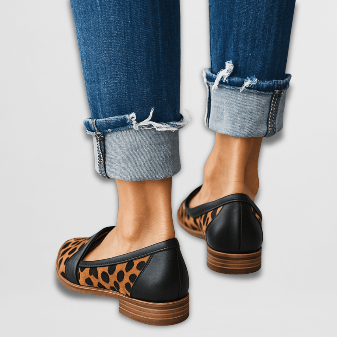 Easy slip-on orthopedic loafers for women, offering superior comfort and arch support. Great walking shoes.