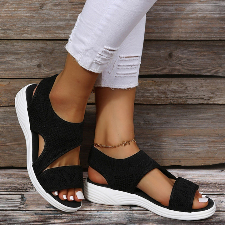 Women's orthopedic wedge sandals with arch support for all-day comfort & wide fit. Perfect everyday footwear.