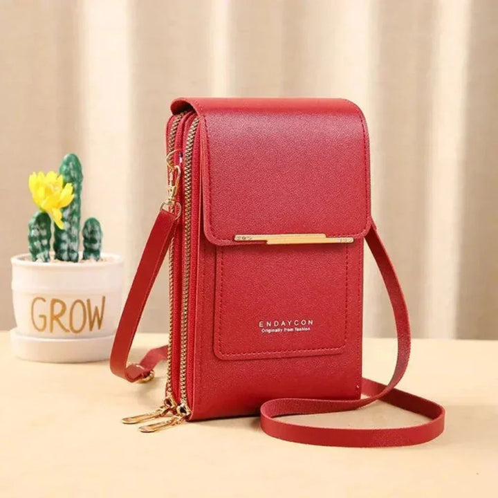 Stylish women's mini crossbody phone bag, touch-friendly for modern convenience.