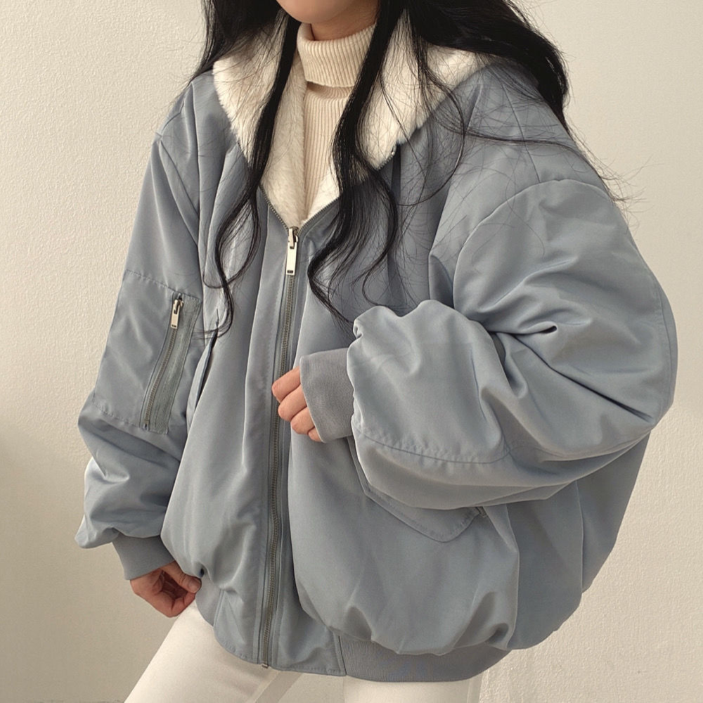 Women's cozy outerwear: reversible hooded jacket, vici23022024, for ultimate versatility & comfort.