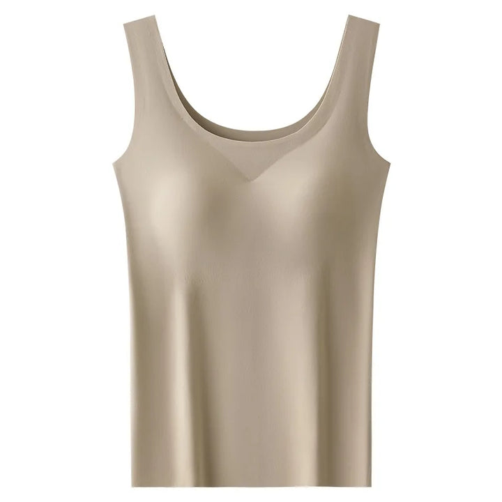 Padded seamless comfort tank top for women, offering support with a built-in bra for ultimate everyday wear.