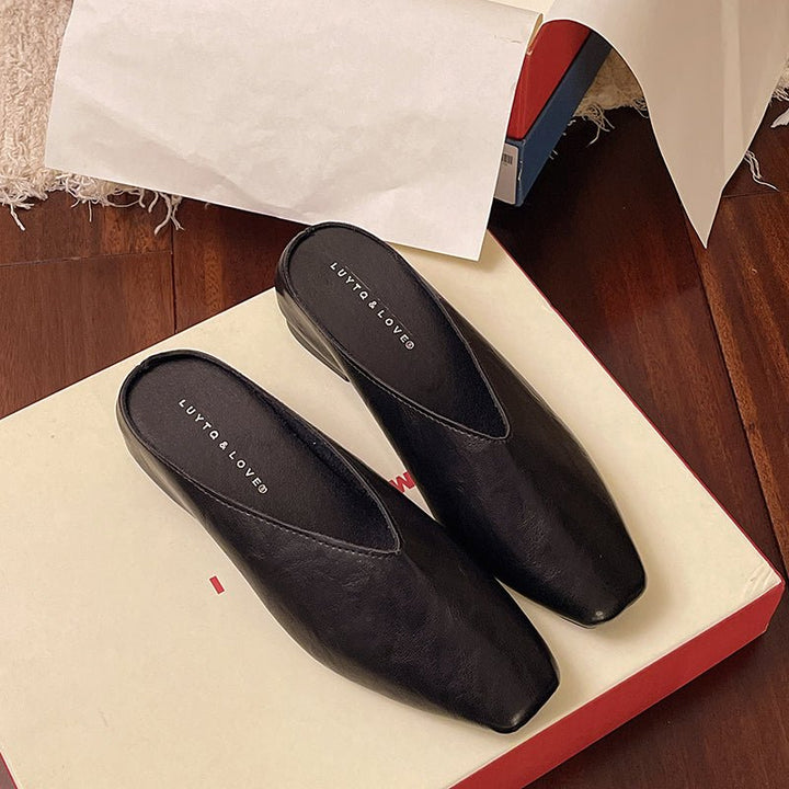 Versatile square toe slip-on flats for women, great for casual outings and sophisticated everyday wear.