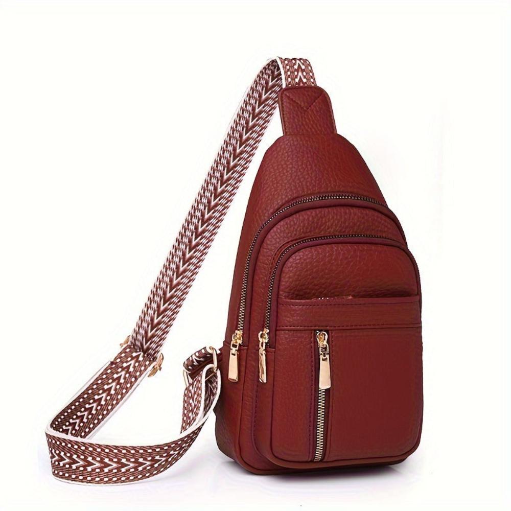 Elegant women's vintage leather crossbody bag, a durable shoulder purse in retro style for daily use.