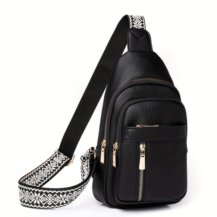 Vintage style leather women's chest bag, a timeless fashion statement.