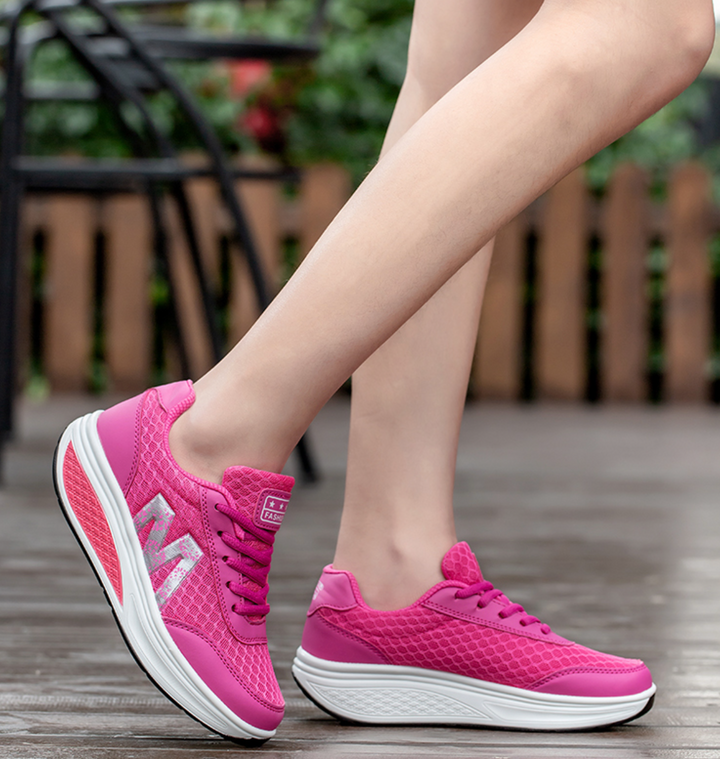 Cushioned women's walking sneakers, supportive foot design, breathable for ultimate comfort.