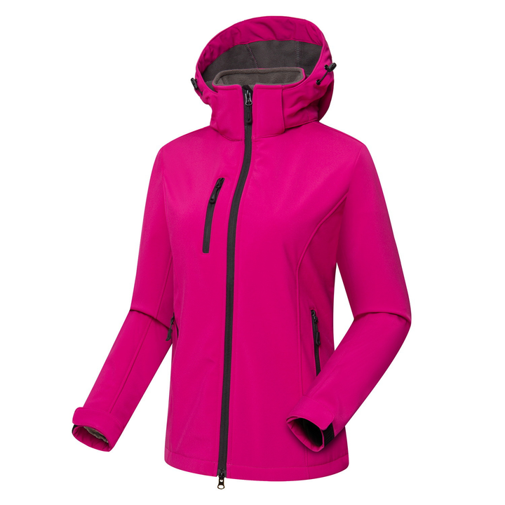 Comfortable lightweight women's hooded softshell jacket, excellent for everyday wear & layering.