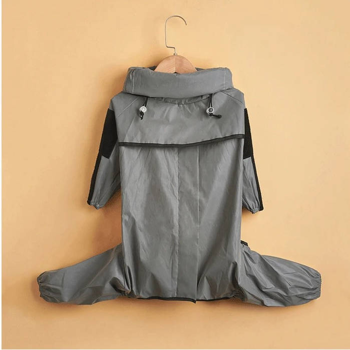 Dog apparel: waterproof yellow pet jacket with easy-to-use buckles and adjustable straps.